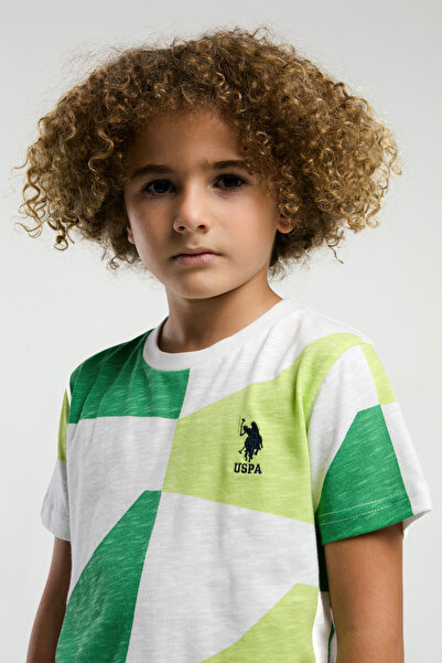 U.S. Polo Assn. Fiú zöld bermuda öltöny