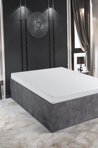 VAROL Zeus Series Cotton Satin Double Hotel Bed Sheet 240X280Cm