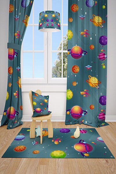 Talia Home Планети Дитяча та дитяча кімната Штора 2 крила Tla-124