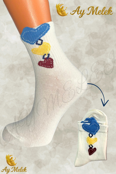 AYMELEK Women's Socks (8 Pairs) Natural Cotton Patterned Adult Girls' Socks