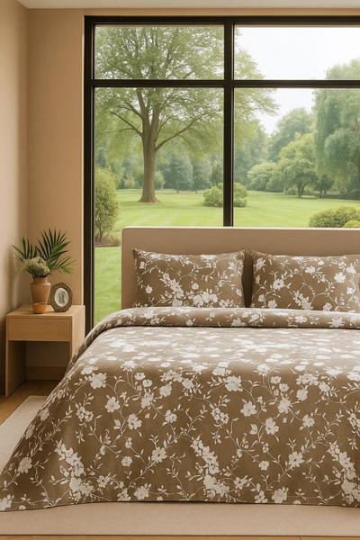 English Home Shade Nevresim Takımı Çift Kişilik Haki