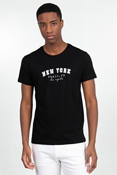 Tudors Ανδρικό T-shirt Slim Fit Slim Fit 100% βαμβακερό μαλακό μπλουζάκι με ε...