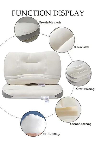 fun zone Super Comfort Ergonomic Pillow for Neck Head and Shoulder Pain Relief Contour Support Pillows
