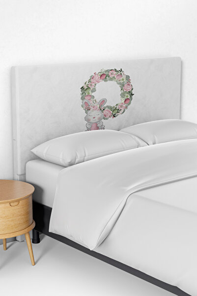Talia Home Ayıcıklı Çiçekli Desen Çocuk Yatak Baza Başlık Kılıfı TLABK-296