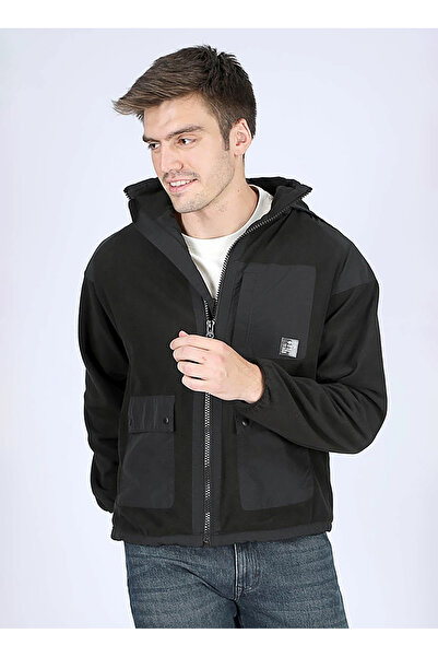 Lee Cooper Μαύρο ανδρικό παλτό 251 LCM 232002 EWAN BLACK