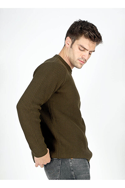 Lee Cooper Crew Neck Regular Fit Khaki Men's Sweater 251 Lcm 241054 Robb Khaki