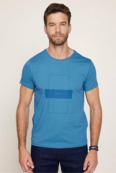 Tudors Ανδρικό μπλουζάκι Slim Fit Slim Fit 100% βαμβακερό μαλακή υφή με στάμπ...