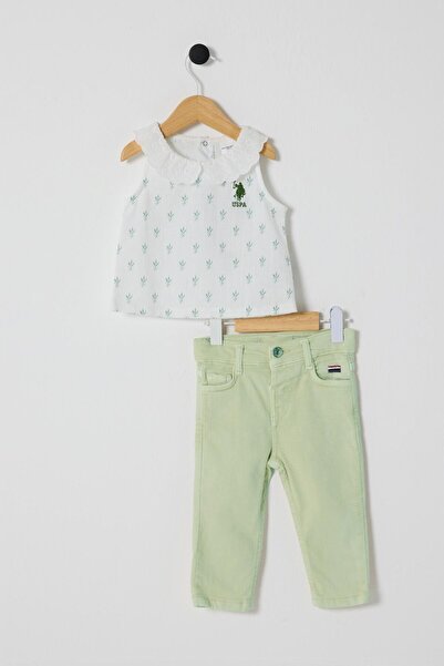 U.S. Polo Assn. U.S. Polo Assn Kız Bebek Beyaz Takım