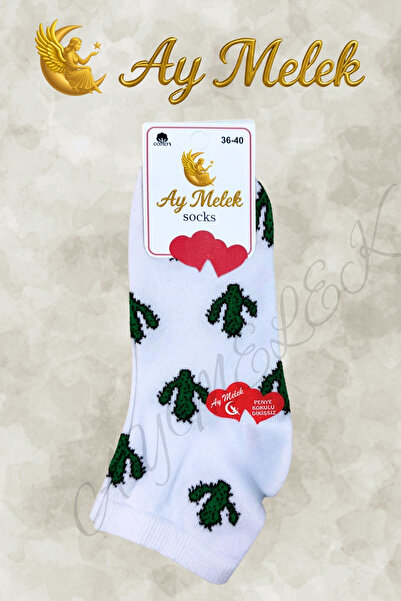 AYMELEK Women's Socks 8 Pairs Natural Cotton Patterned Invisible Girls' Socks