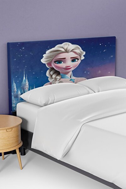 Talia Home Karlar Ülkesi Mavi Elsa Desenli Çocuk Odası Yatak Baza Başlık Kılı...