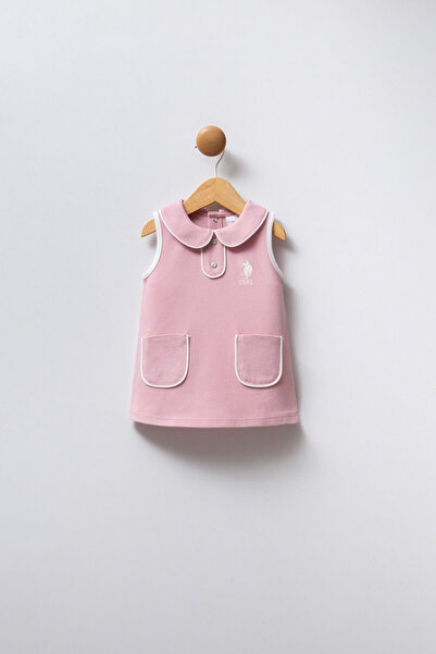 U.S. Polo Assn. U.S. Polo Assn. Kız Bebek Pembe Elbise