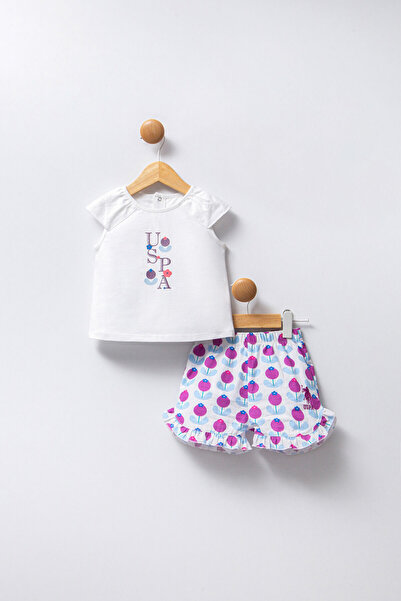 U.S. Polo Assn. U.S. Polo Assn Kız Bebek Beyaz Takım