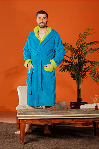 NiBU Triga Kadife Unisex Bornoz