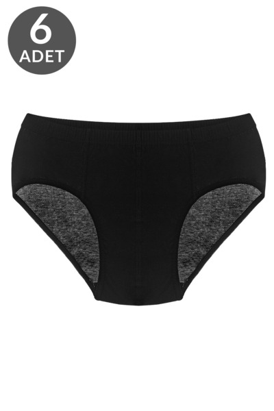 TOLIN 6 Pack Men's 100% Cotton Single Jersey Panties 213