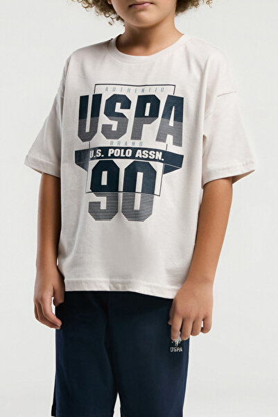 U.S. Polo Assn. Boy's Cream Bermuda Suit