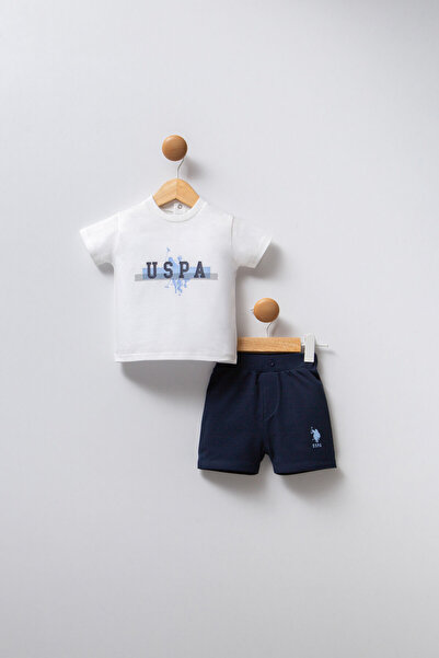 U.S. Polo Assn. Σετ μωρού μπλε για αγοράκι