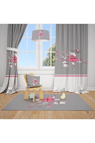 Talia Home Детська та дитяча кімната з балериною та котиком, штора з 2-ма пол...