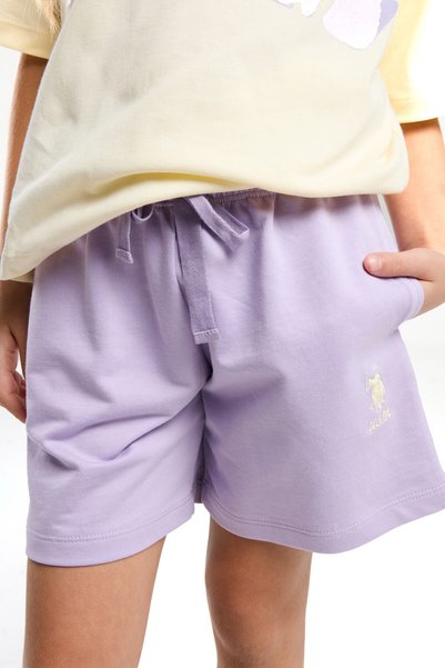 U.S. Polo Assn. Set pantaloni scurți galbeni pentru fete U.S. Polo Assn