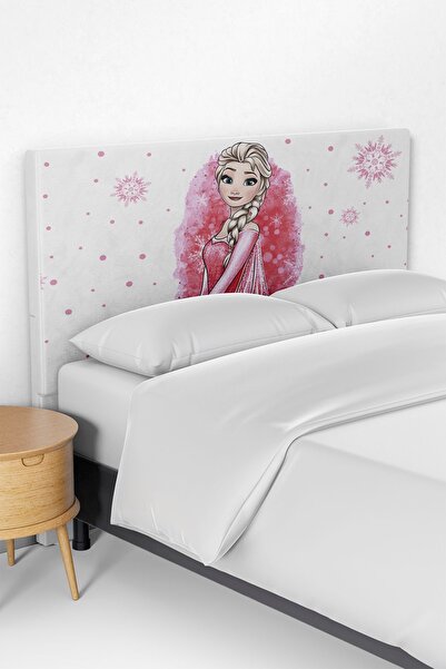 Talia Home Elsa Desenli Elsalı Çocuk Odası Yatak Baza Başlık Kılıfı TLABK-087