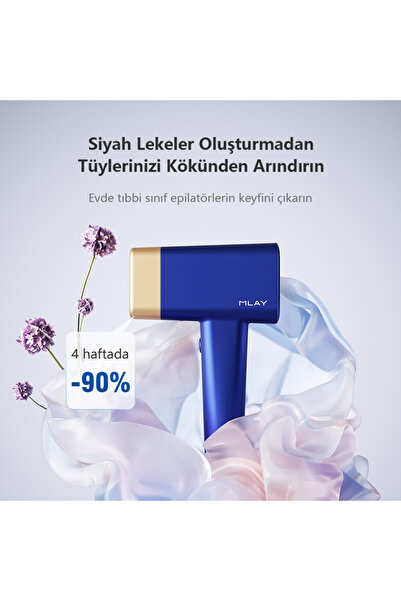 Mlay T16 4 Milyon Atım 4 Başlık (HR+BK+FA+SR) Ev Tipi IPL Lazer Epilasyon Cihazı
