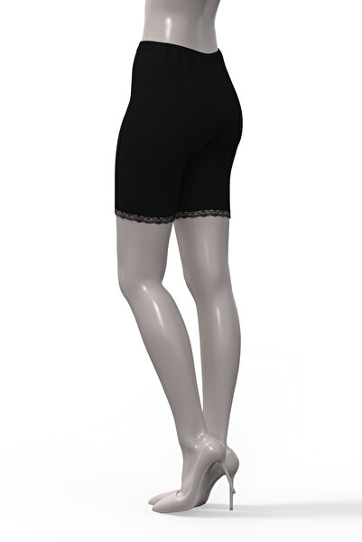 TOLIN Women's Black Lace Tights - 100% Cotton 421