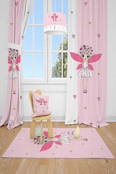 Talia Home Winged Girl's Room Background Curtain 2 Wings Tla-168