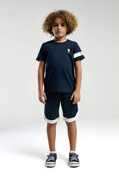 U.S. Polo Assn. U.S. Polo Assn. Boy's Navy Blue Bermuda Suit