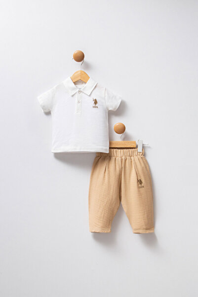 U.S. Polo Assn. U.S. Polo Assn Baby Boy Cream Set