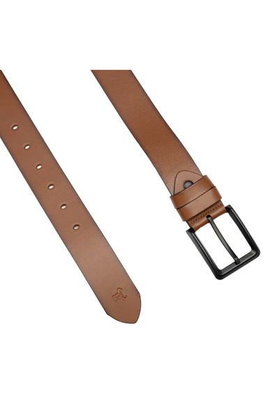 Toro Nero Men's Genuine Leather Brown Belt - Texture Power
