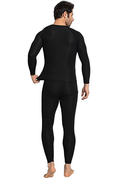 TOLIN Σετ Ανδρικά Θερμικά Εσώρουχα - Βαμβακερά, Stretch και Μαύρο 8190