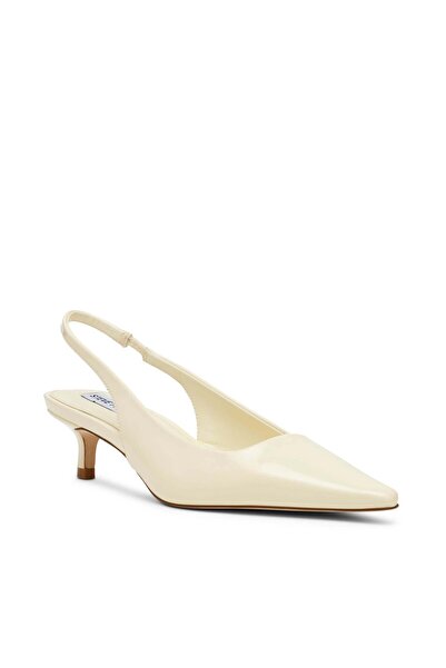 Steve Madden Womens Kari Champagne Satin Heels