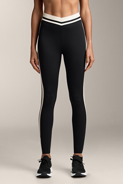 Oysho Bilek hizasında yüksek bel Perfect-adapt yan çizgili 65 cm tayt