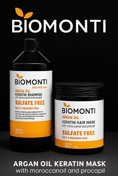 BİOMONTİ ARGAN OİL Keratin Şampuan + Saç Maskesi