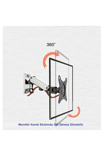 DailyTech North Bayou Nb F120 Amörtisörlü Hareketli 17-27" Duvar Askı Aparatı