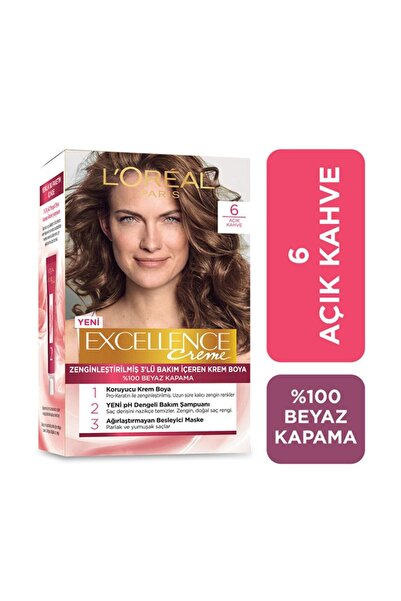 L'Oreal Paris L'oréal Paris Excellence Creme Saç Boyası - 6 Açık Kahve