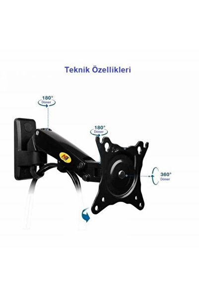 DailyTech North Bayou Nb F120 Amörtisörlü Hareketli 17-27" Duvar Askı Aparatı