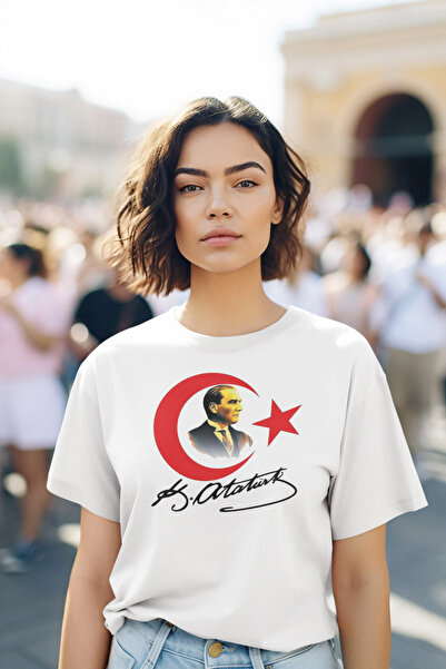 MAGORS TRIUC FEMEI 100% BUMBAC CU GÂRĂ BICICLETA IMPRIMAT STIL-X ATATURK ȘI S...