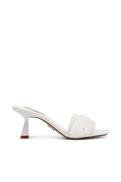 Steve Madden Womens In-Bloom Ivory Mesh Heels
