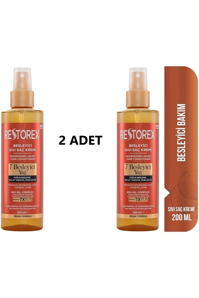 Restorex  7 Besleyici Bakım Sıvı Saç Kremi 2x200 ML