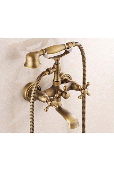 Sanlux Σετ ντους Premium, τηλέφωνο ντους, ενσωματωμένος θερμοστάτης, χρυσό φι...