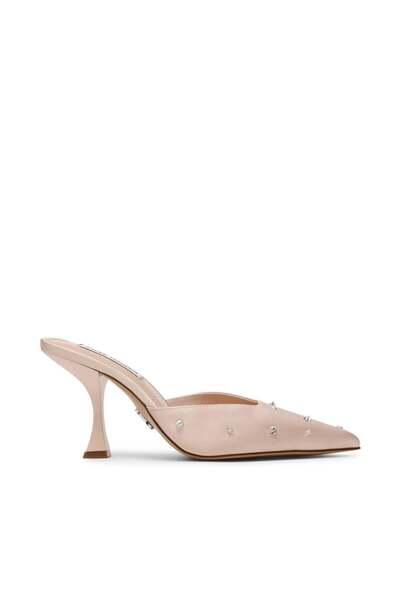 Steve Madden Womens Nour Champagne Satin Heels