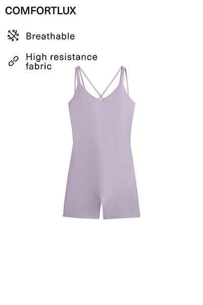 Oysho Comfortlux double strap short jumpsuit