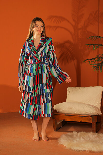 NiBU Carmen %100 Pamuk Bornoz