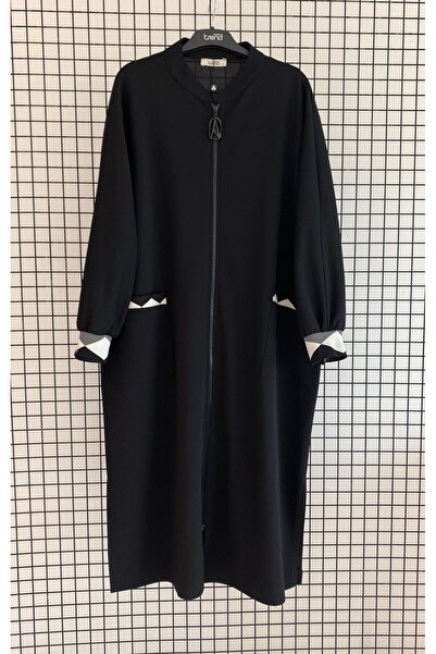 Armine Zippered Ferace&Cap with Sleeve and Pocket Detail Autumn-Winter