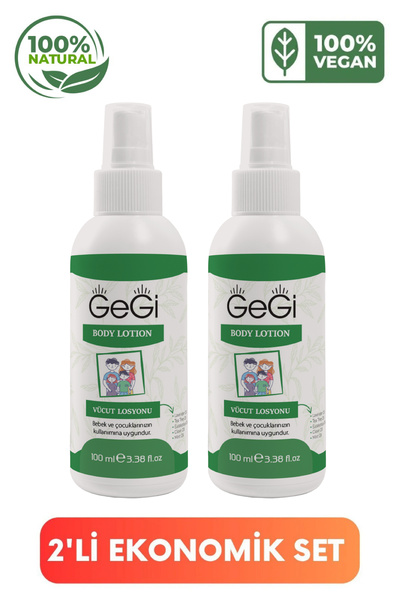 GEGİ Vücut Losyonu Sprey Doğal Tüm Vücut Tüm Aile İçin 2'li Set