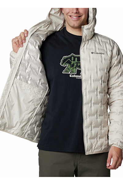 Columbia Beige Delta Ridge II Down Hooded Men's Goose Down Coat 2086221278_WO6610