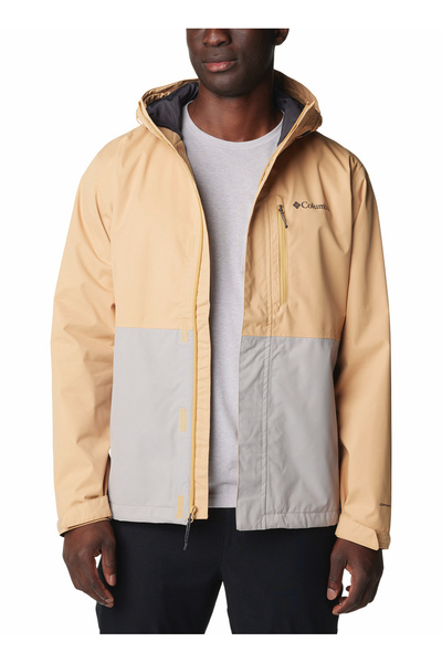 Columbia Brown Men's Hooded Collar Standard Fit Raincoat 1988621293_Wm6848