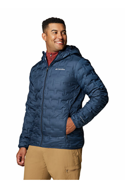 Columbia Lacivert Delta Ridge II Down Kapüşonlu Erkek Kaz Tüyü Mont 208622146...