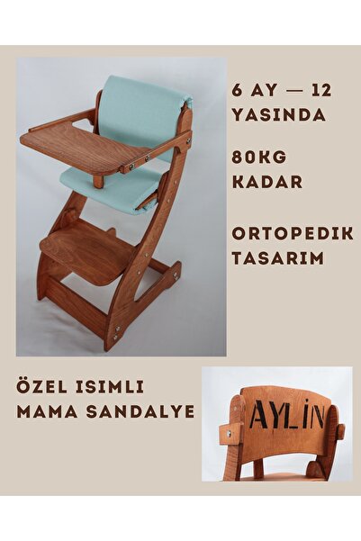 Montessori ayarlanabilir Çocuk & Bebek Mama Sandalyesi – Özel İsimli, Kişisel...