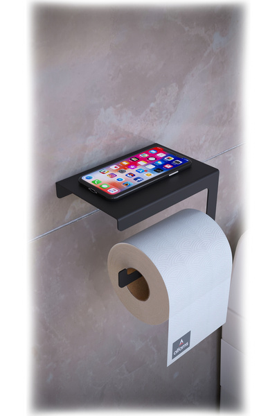 alfams by fmsa Metal Modern Shelf Toilet Paper Holder – Wc Napkin Holder with...